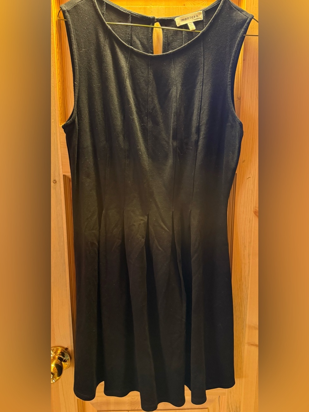 Monteau Black Sleeveless Fit-and-Flare Dress